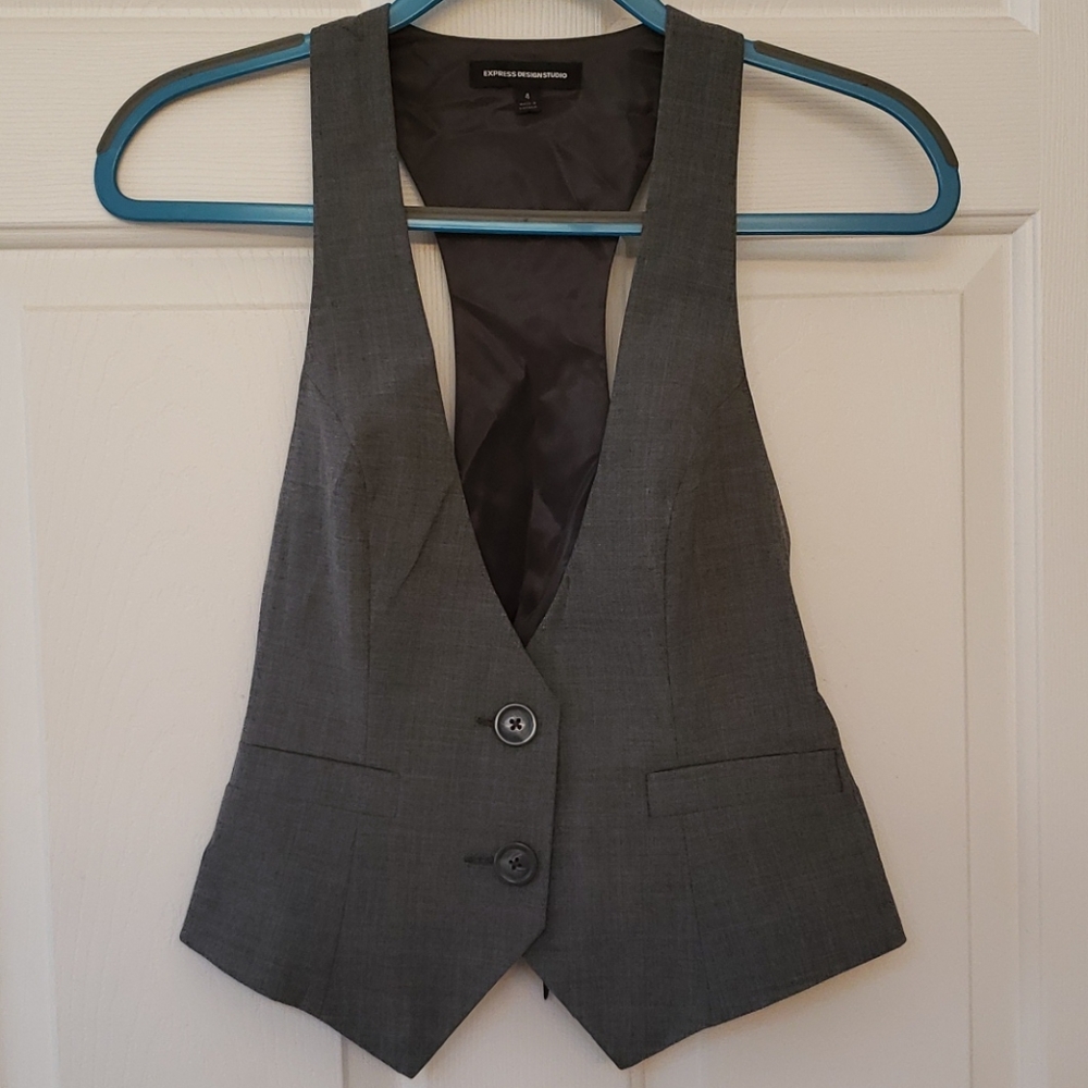 Women's Gray vest size 4